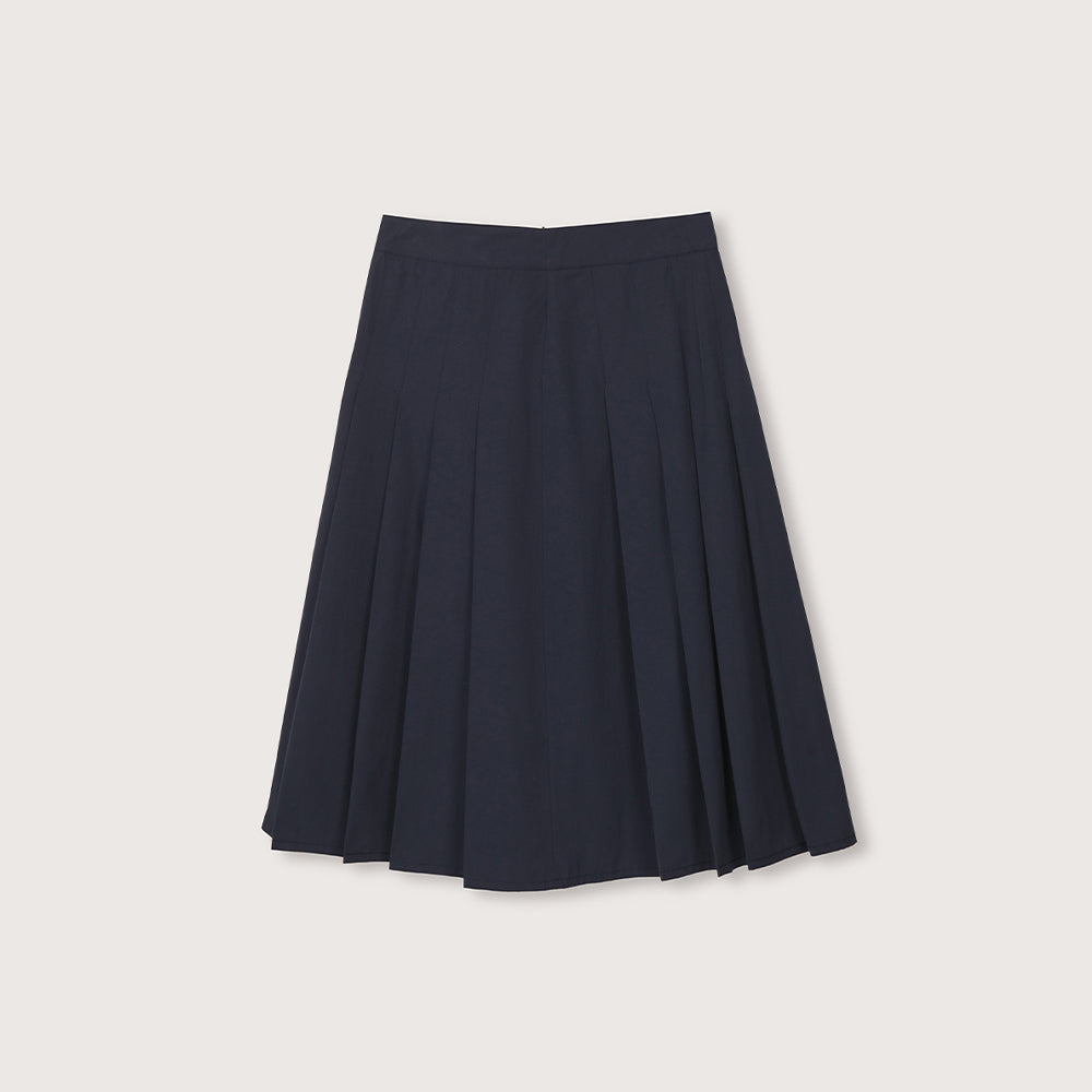 ASPEN Midi Pleats Skirt - Navy