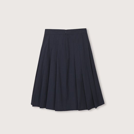 ASPEN Midi Pleats Skirt - Navy