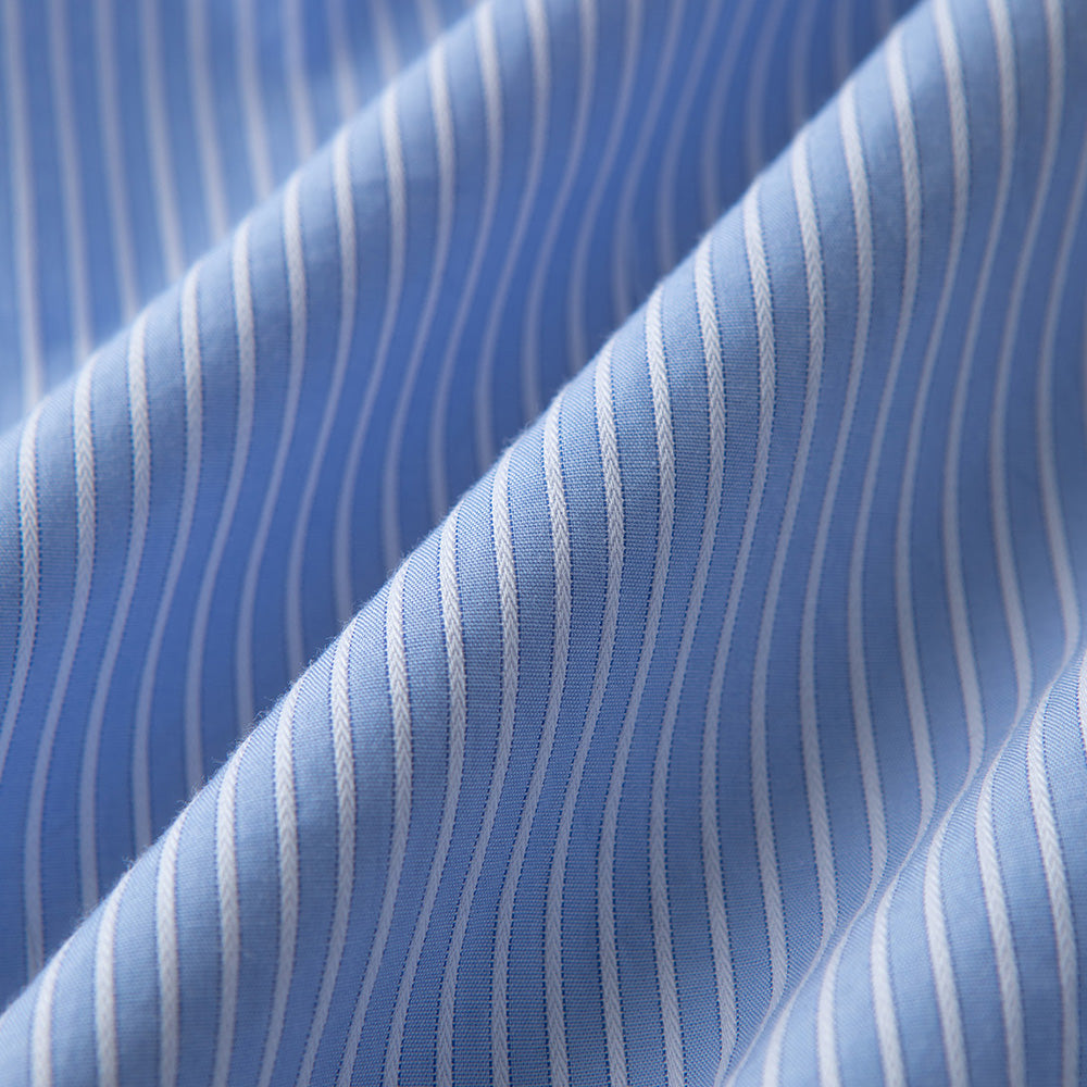 NESIS Unbalance Slant Shirt - Blue Stripe